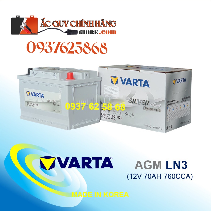 ẮC QUY VARTA AGM LN3 (12V-70AH)