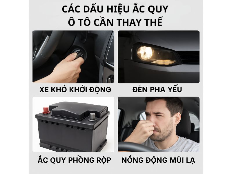 dấu hiệu nhận biết ắc quy cần thay