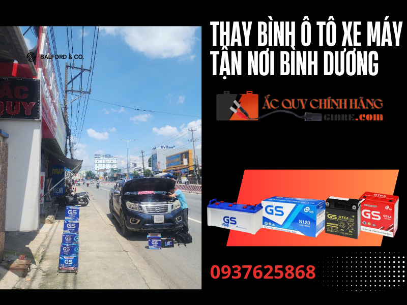 Dịch Vụ Thay Ắc Quy ô tô Xe máy Tận Nơi Bình Dương