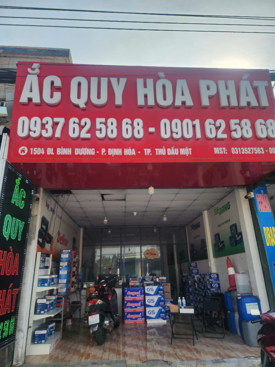 Cửa hàng Ắc Quy Hòa Phát Bình Dương tại Bến Cát  – Thay bình tận nơi